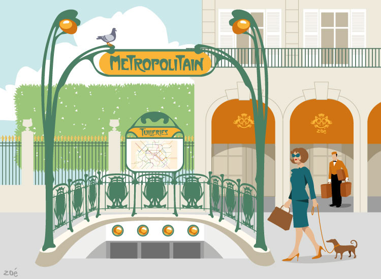 illustration Hôtel des Arts – Métro