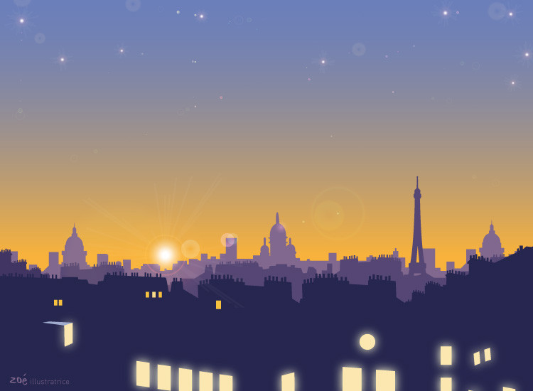 illustration Paris s’éveille