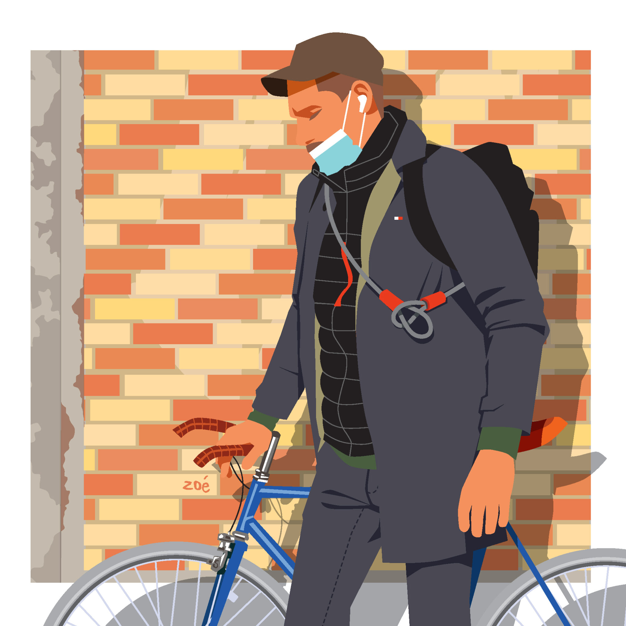 illustration de cycliste