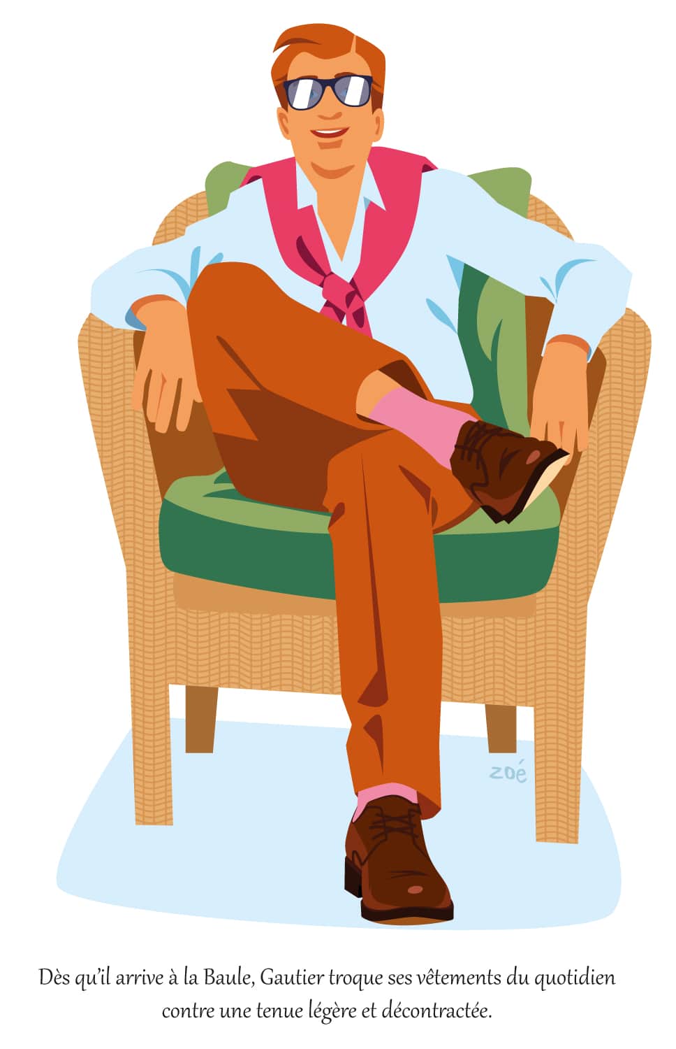 illustration homme BCBG