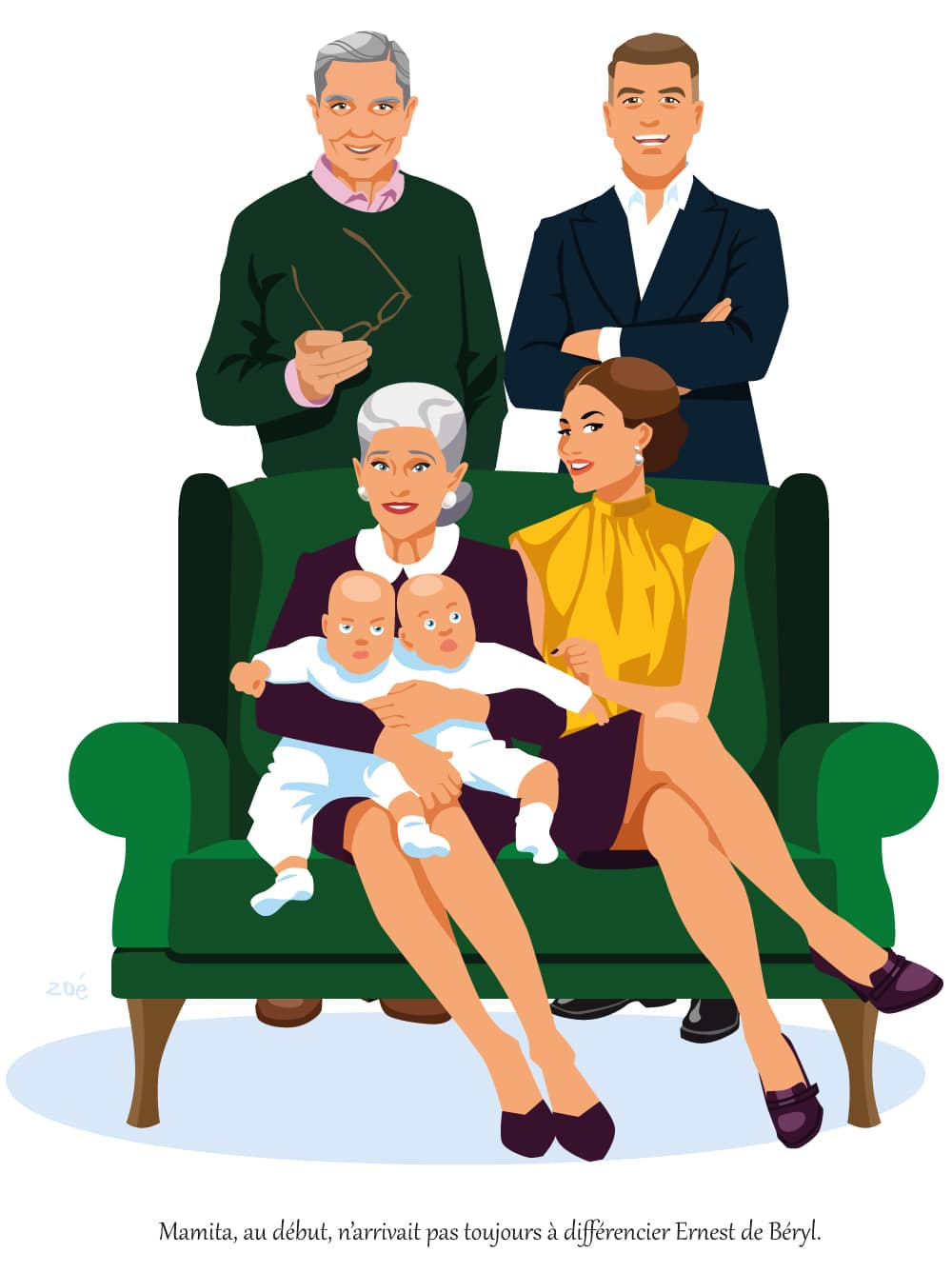 illustration famille BCBG