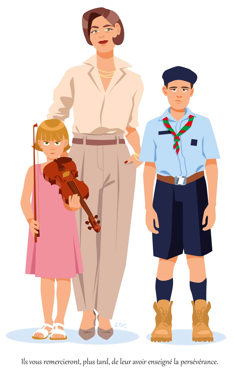 illustration activités extra scolaires BCBG