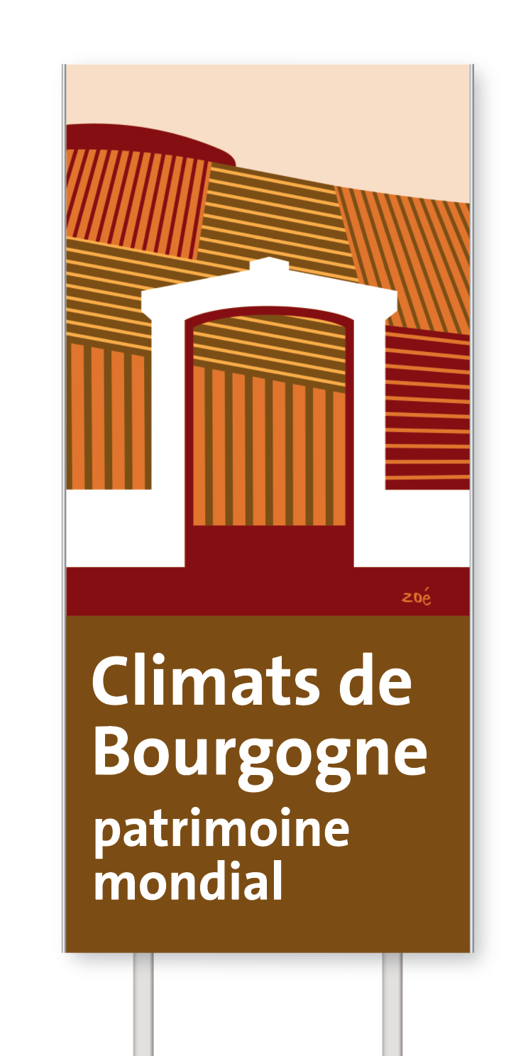 Illustration panneaux d'autoroute Climats de bourgogne