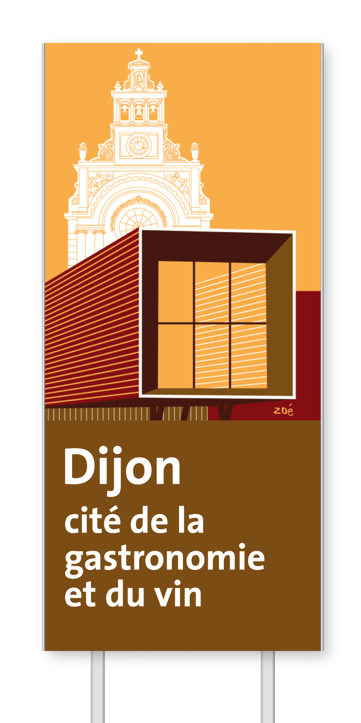 Illustration panneaux d'autoroute dijon