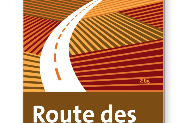 Illustration panneaux d'autoroute route des grands crus
