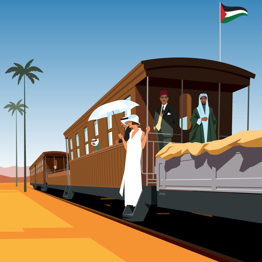 illustration Hejaz railway Jordan Belgium