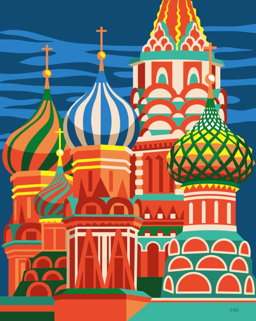 illustration place rouge moscou