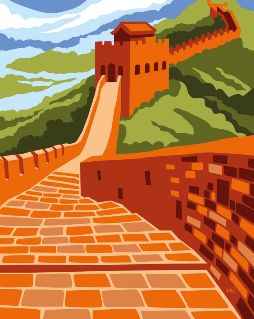 illustration grande muraille de chine