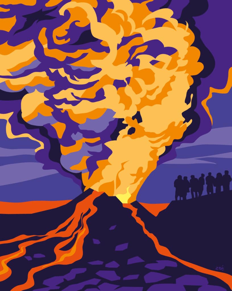 illustration volcan
