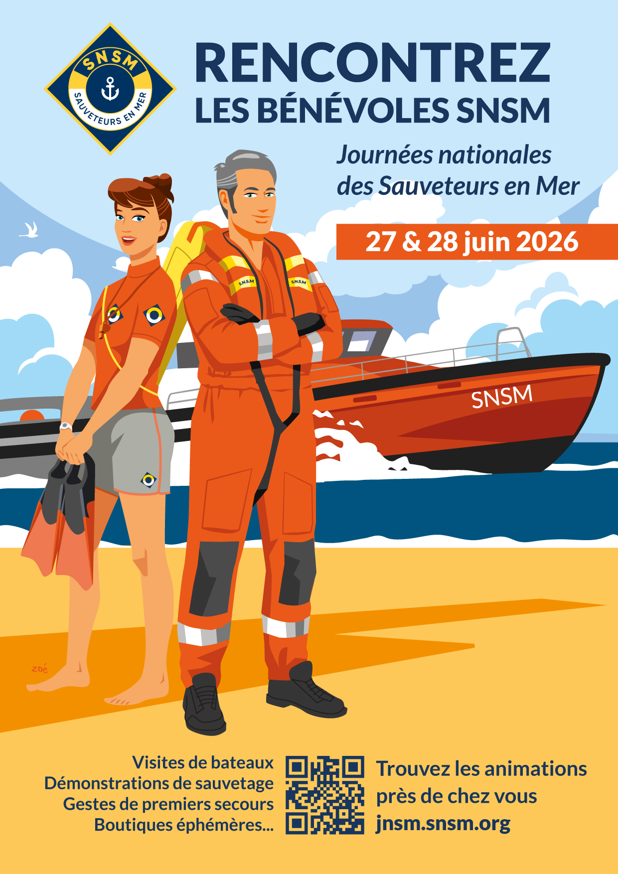 illustration Zoé Journée nationale des sauveteurs en mer SNSM