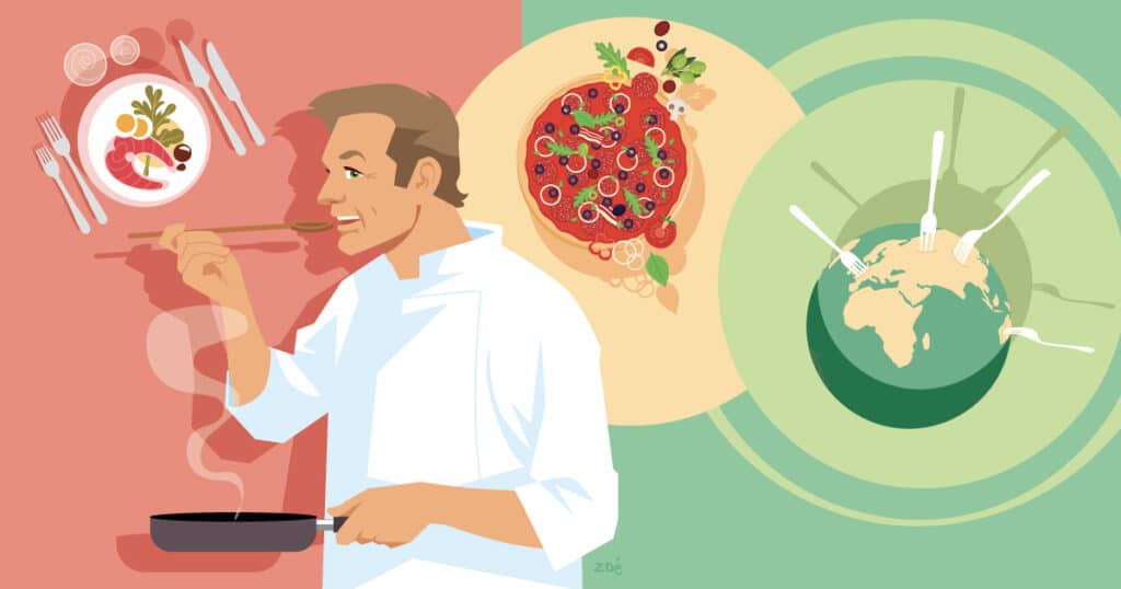 illustration chef cuisine