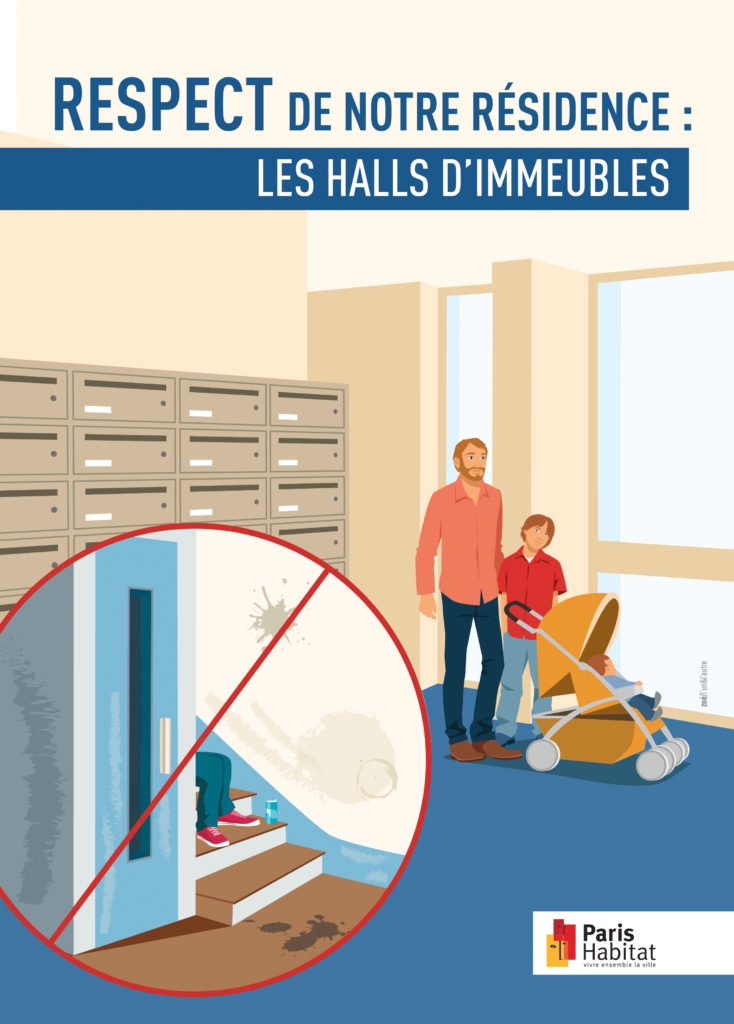 illustration hall d'immeuble