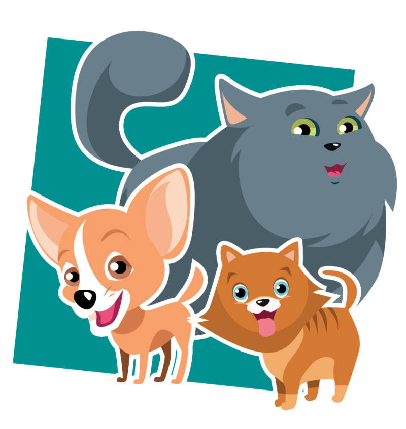 illustration chats et chiens