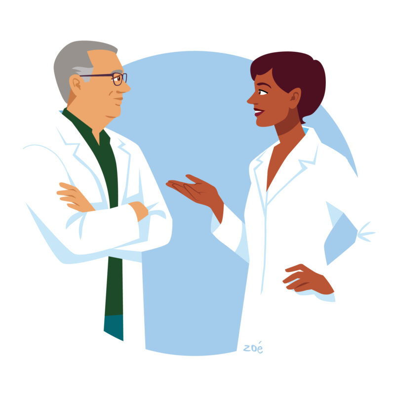 illustration conversation medecins