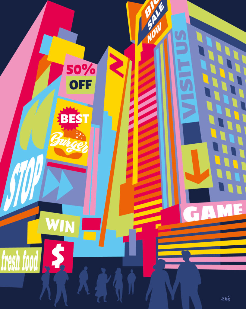 illustration Times Square new York zoe illustratrice