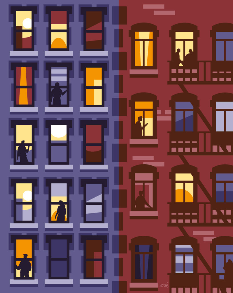 illustration façades new york zoe illustratrice