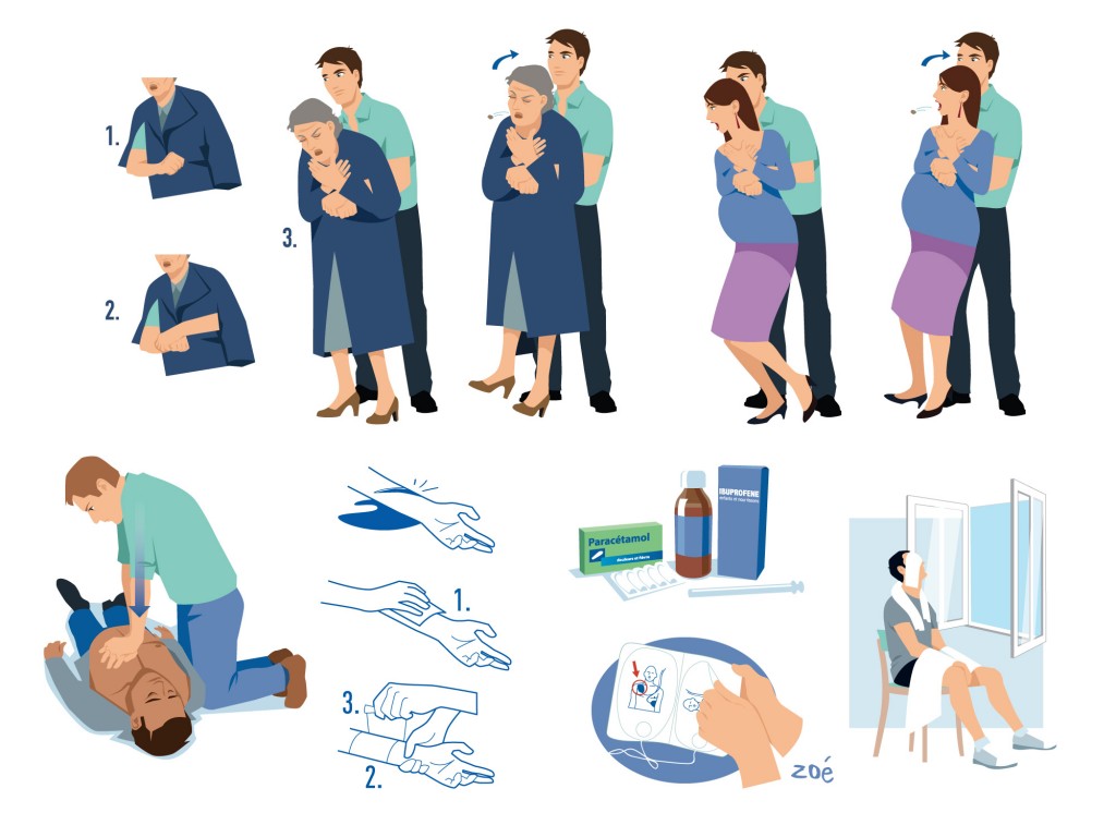 illustration gestes secours