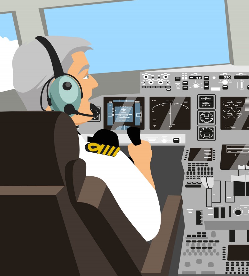 illustration cockpit