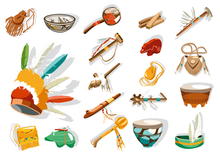 illustration objets indiens Ooblada treasure madness