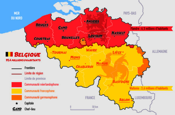 illustration infographie Belgique carte