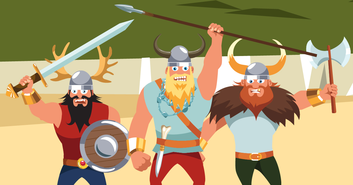 illustration personnages vikings