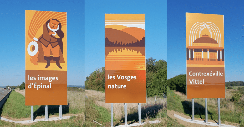 illustrations panneaux autoroute Vosges