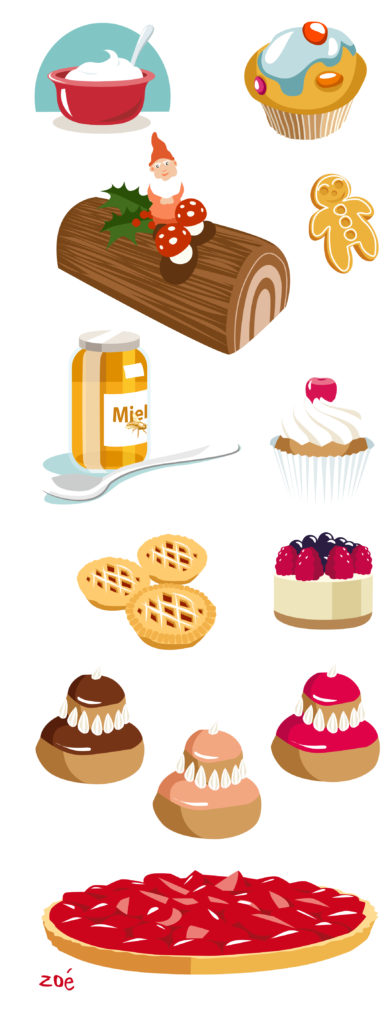 illustration pâtisseries