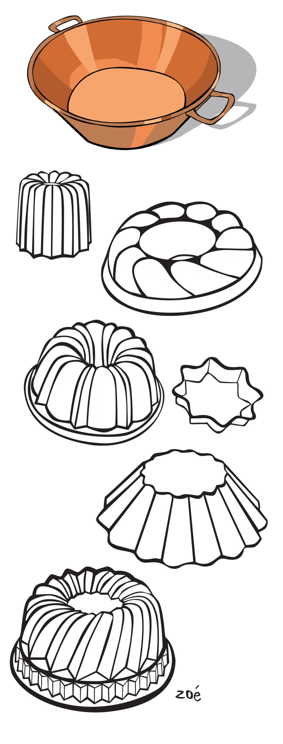 illustrations pâtisseries