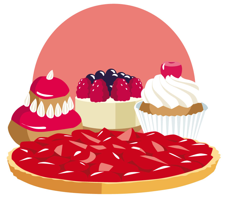 illustration pâtisseries