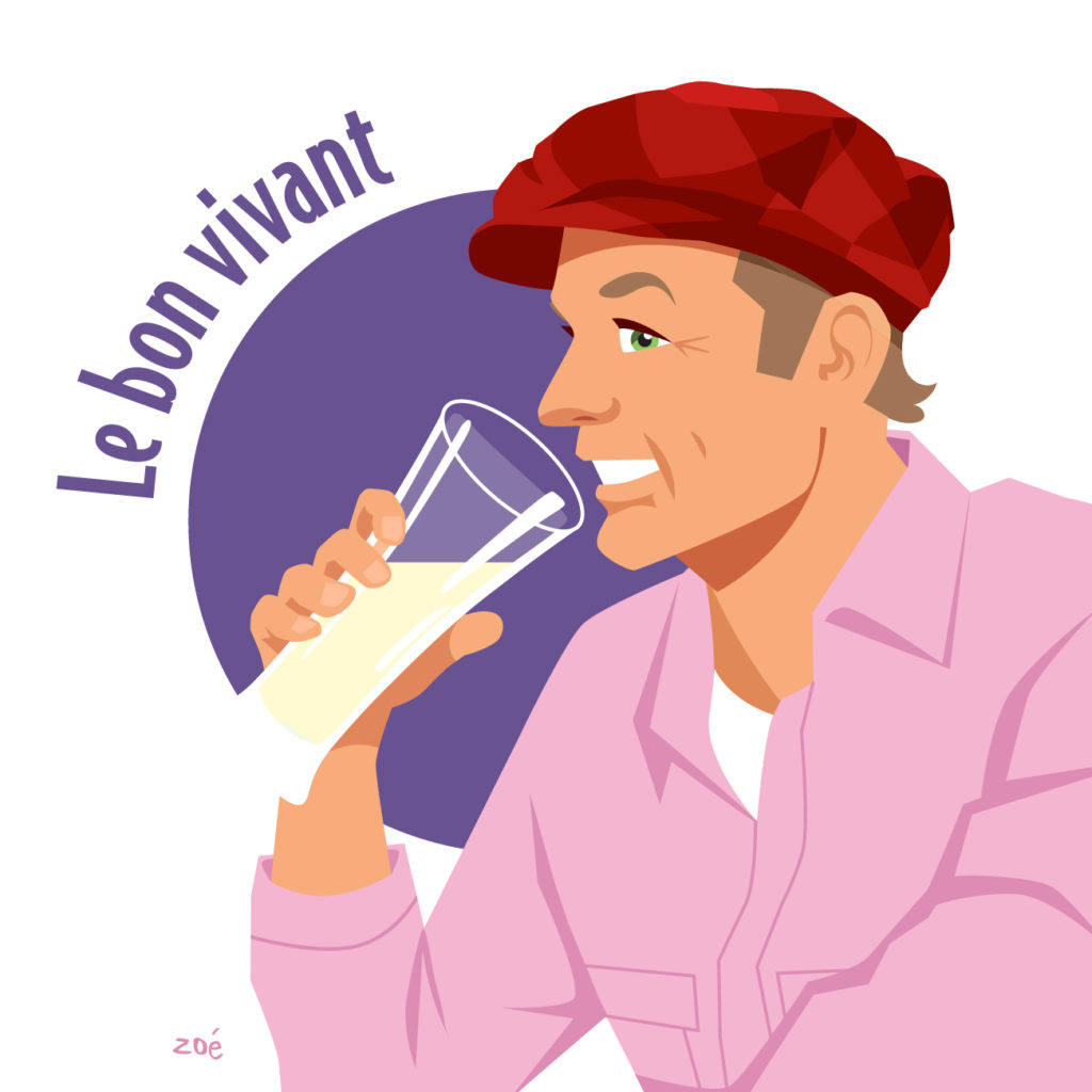 illustration portrait le bon vivant