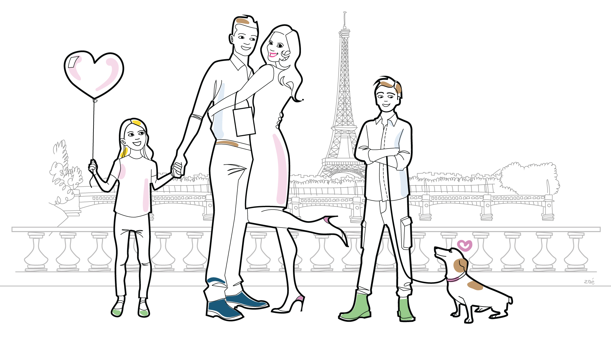 illustration famille