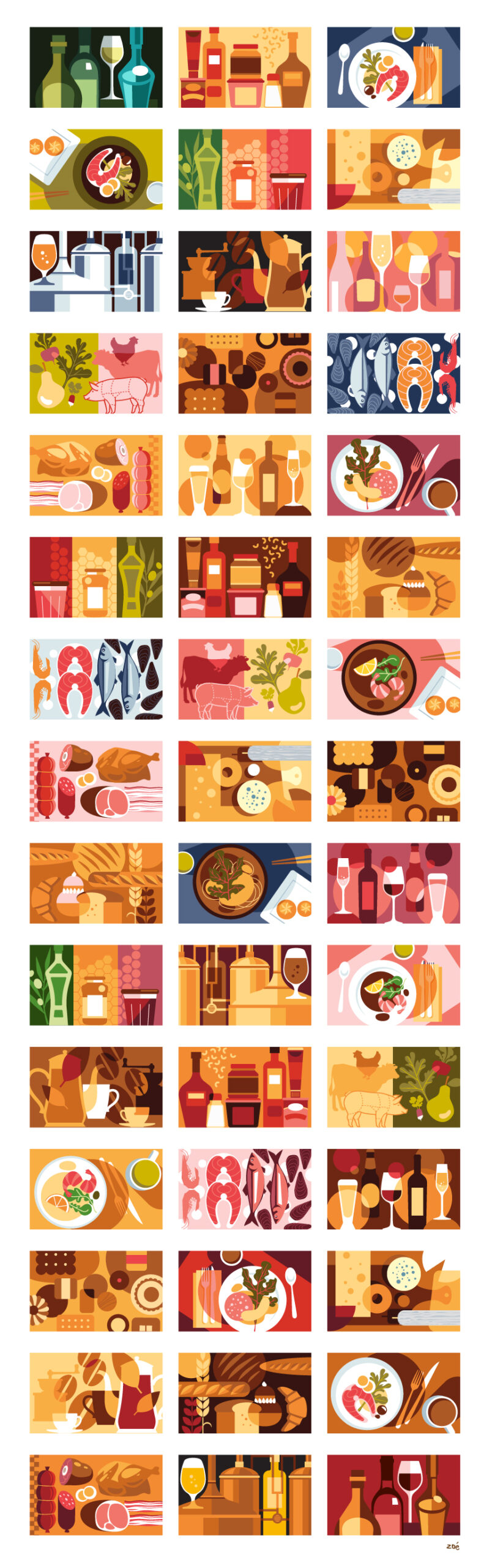 illustrations food alimentation gault et millau